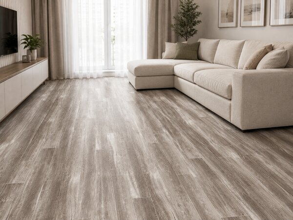 Covorul PVC linoleum Bern Oak 94-5, 1 m, 2 m, 3.5 m, Bej, Suport Pasla 1 x 2 m