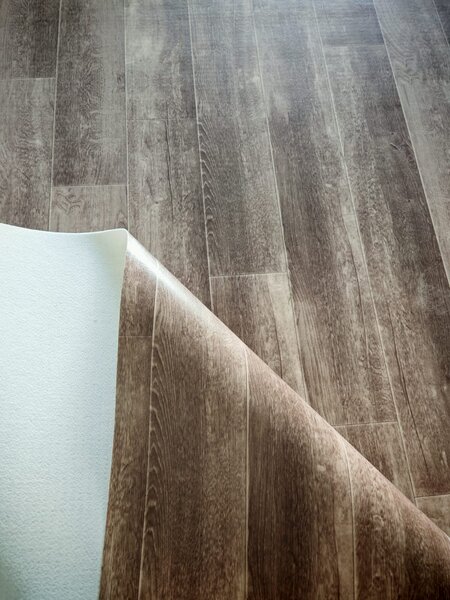 Covorul PVC linoleum Bern Oak 94-5, 1 m, 2 m, 3.5 m, Bej, Suport Pasla 1 x 2 m
