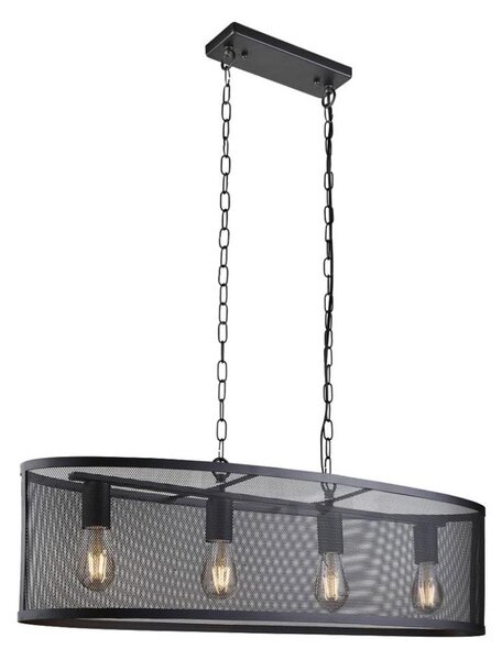 Searchlight - Lustră pe lanț FISHNET 4xE27/60W/230V negru