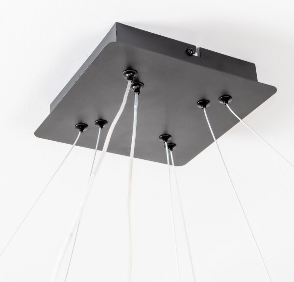 Brilagi - lustru LED dimabil suspendat pe cablu FALCON SLIM LED/78W/230V 50x50 cm negru + telecomandă