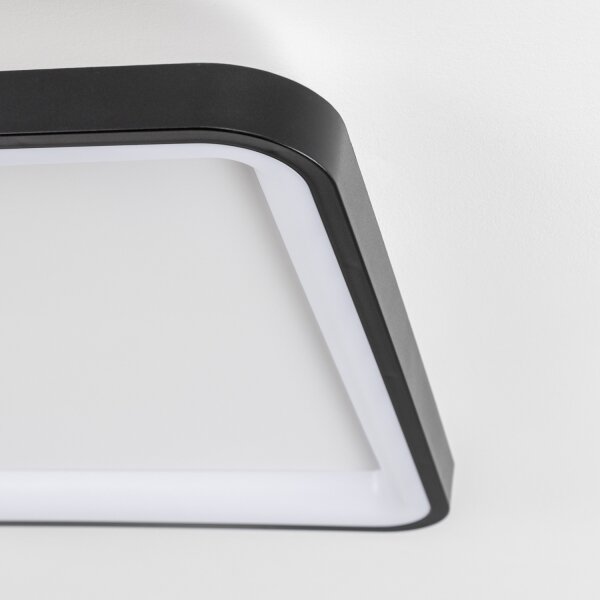 Brilagi - Plafonieră LED dimabilă FALCON SLIM, 50W, 230V, 50x50 cm, neagră + telecomandă