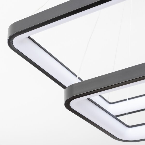 Brilagi - lustru LED dimabil suspendat pe cablu FALCON SLIM LED/78W/230V 50x50 cm negru + telecomandă