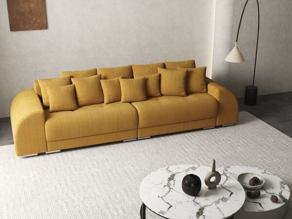 Canapea extensibilă dumonde cu 2 lăzi de depozitare Verona Zoom Mustar 310x120 cm