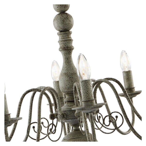 Searchlight 2268-8GY - Lustră pe lanț GREYTHORNE 8xE14/40W/230V