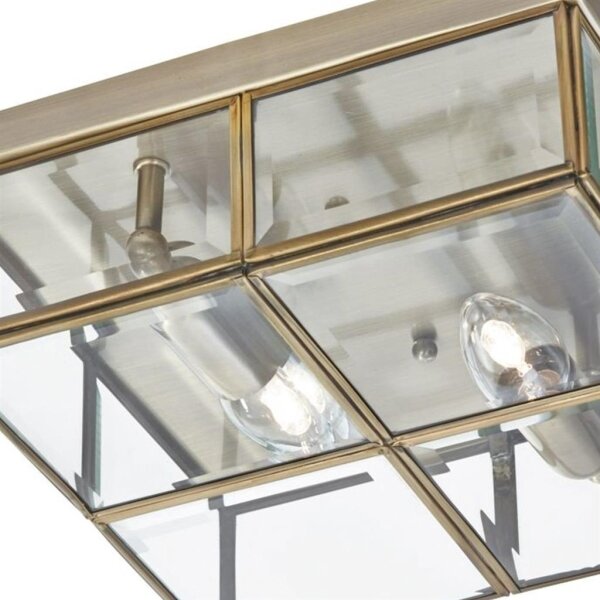 Searchlight 6769-26AB - Plafonieră FLUSH 2xE14/40W/230V verde