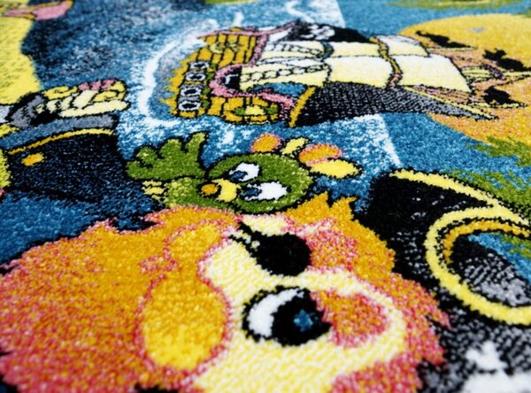 Covor Copii, Model Pirati 11059 180, Covor Copii, Multicolor Multicolor, Dreptunghi, 120x170