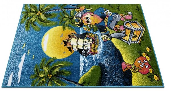 Covor Copii, Model Pirati 11059 180, Covor Copii, Multicolor Multicolor, Dreptunghi, 120x170