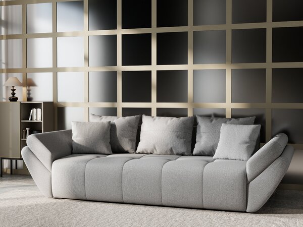 Canapea extensibilă dumonde cu ladă de depozitare si sezut confortabil din spuma high-density, Berlin Enjoy Grey 250x100 cm