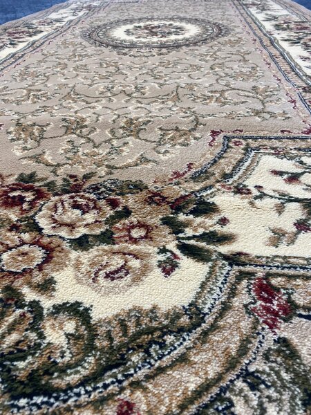 Covor Lotos 571, Bej Crem, Oval, 1800 gr mp Oval, 100x200