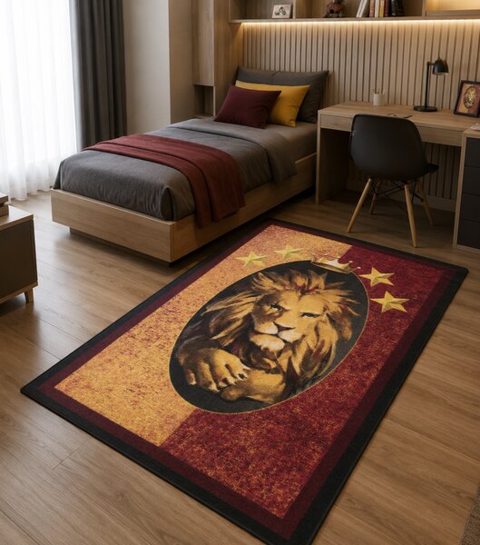 Covor Copii, Aslan, 133x190 cm, 1275 gr mp Multicolor, Dreptunghi, 133 x 190