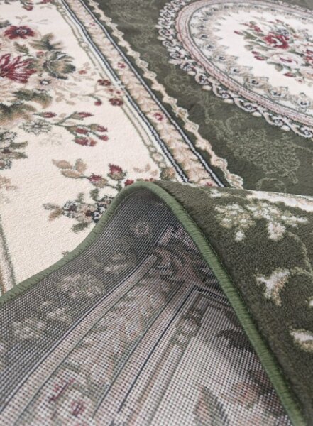 Covor Sufragerie, Model Oval 571 310, Crem Verde 100x200
