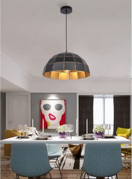 Top Light Apolo 30C - Lustră pe cablu 1xE27/40W/230V auriu/negru