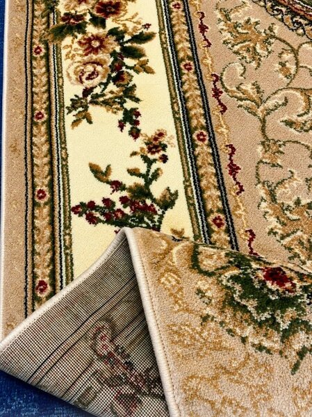 Covor Lotos 571, Bej Crem, Oval, 1800 gr mp Oval, 60x110