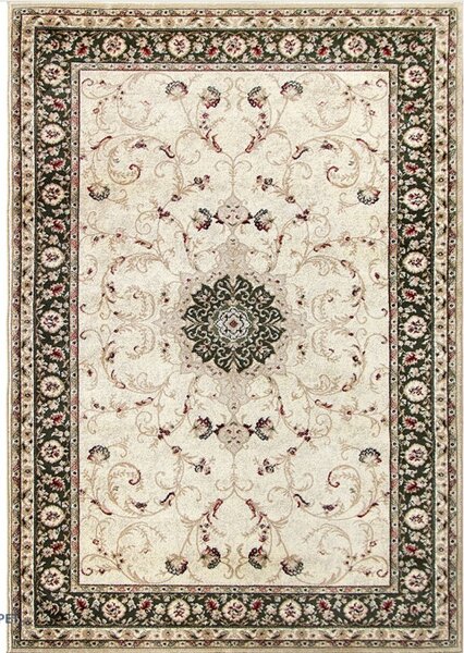 Covor Sufragerie Dormitor, Model Clasic 523 130, Dreptunghiular, Verde Dreptunghi, 80x200
