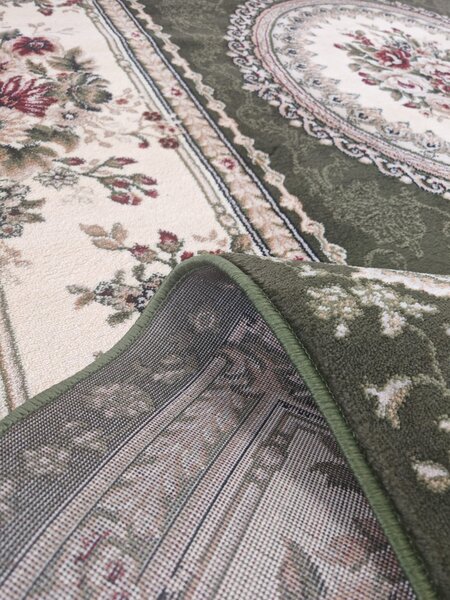 Covor Sufragerie, Model Lotos Clasic 571 310, Verde Crem 120x200, Verde, Dreptunghi