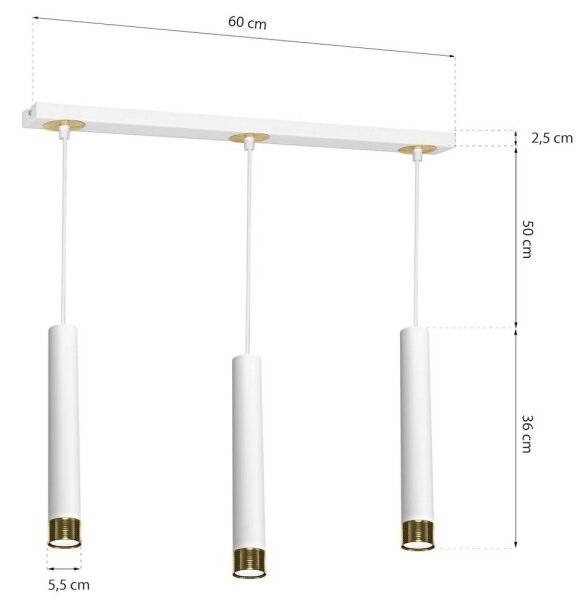 Lustră pe cablu DANI 3xGU10/8W/230V