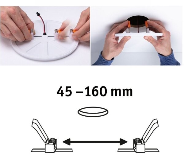 Paulmann 92389 - LED/17W IP44 Lampă încastrată baie VARIFIT 230V