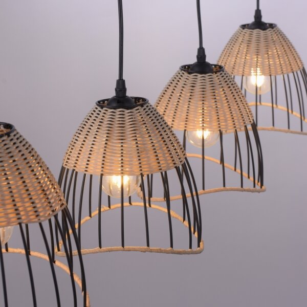 Leuchten Direkt 11156-79 - Lustră pe cablu REED 4xE27/60W/230V