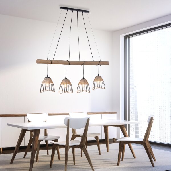 Leuchten Direkt 11156-79 - Lustră pe cablu REED 4xE27/60W/230V