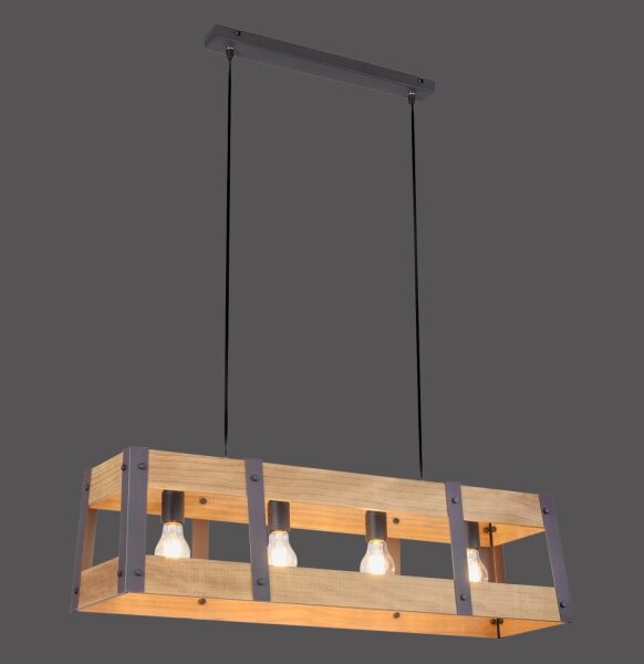 Leuchten Direkt 15721-79 - Lustră pe cablu CRATE 4xE27/60W/230V