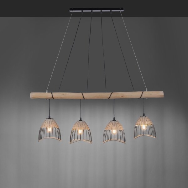 Leuchten Direkt 11156-79 - Lustră pe cablu REED 4xE27/60W/230V