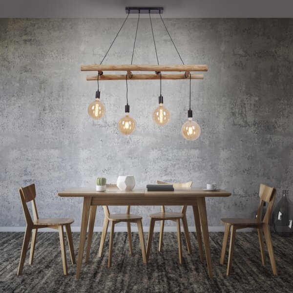 Leuchten Direkt 15025-18 - Lustră pe cablu EDGAR 4xE27/60W/230V