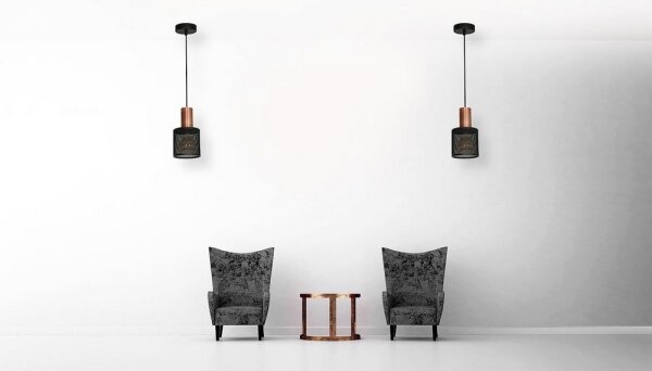 Lustră pe cablu ARES BLACK 1xE27/60W/230V