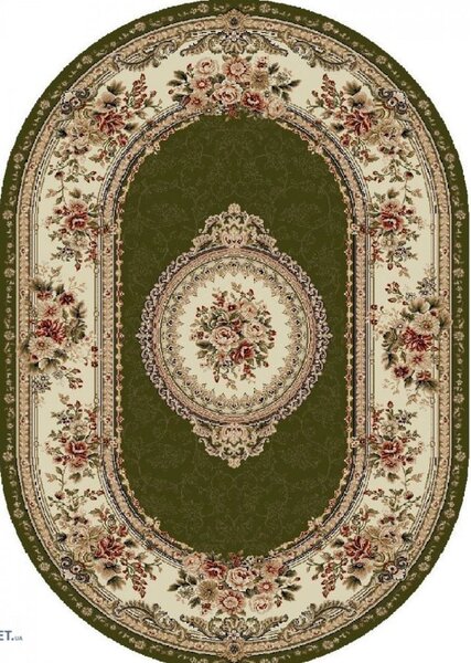 Covor Sufragerie, Model Oval 571 310, Crem Verde 150x230