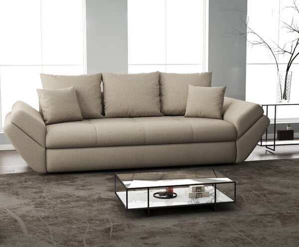 Canapea extensibilă dumonde cu ladă de depozitare Loana Enjoy Camel 250x100 cm