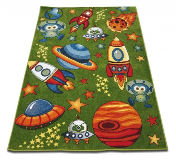 Covor Camera Copil, Model Cosmos 11200 130, Verde 80x150