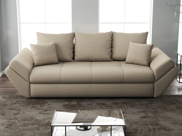 Canapea extensibilă dumonde cu ladă de depozitare Loana Enjoy Camel 250x100 cm
