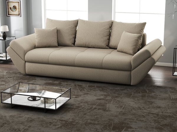 Canapea extensibilă dumonde cu ladă de depozitare Loana Enjoy Camel 250x100 cm