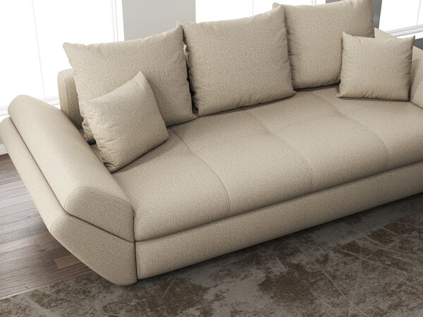 Canapea extensibilă dumonde cu ladă de depozitare Loana Enjoy Camel 250x100 cm