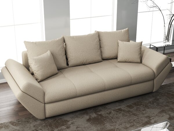 Canapea extensibilă dumonde cu ladă de depozitare Loana Enjoy Camel 250x100 cm