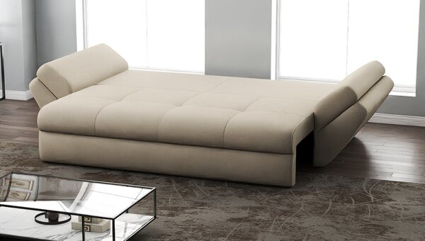 Canapea extensibilă dumonde cu ladă de depozitare Loana Enjoy Camel 250x100 cm