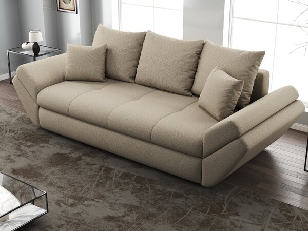 Canapea extensibilă dumonde cu ladă de depozitare Loana Enjoy Camel 250x100 cm