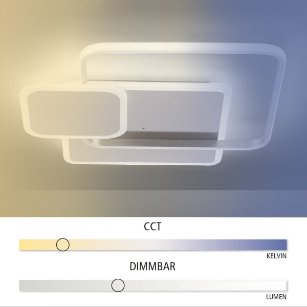 Paul Neuhaus 8319-55 - LED Plafonieră dimmabilă EMILIO LED/53W/230V + Telecomandă