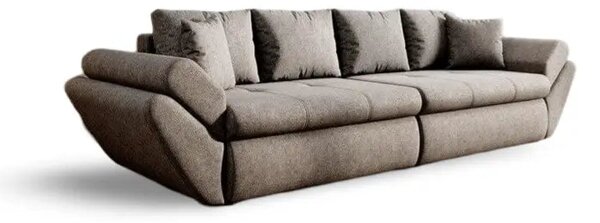 Canapea extensibilă dumonde cu ladă de depozitare si sezut confortabil din spuma high-density, Loana Enjoy Kaki 300x100 cm