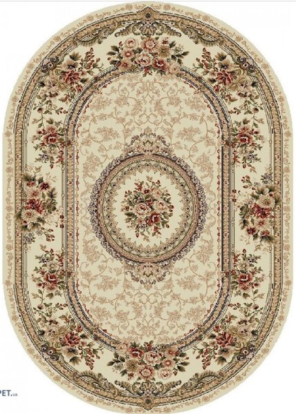 Covor Clasic Living, Model Lotos 571 100, Crem Oval 150x230