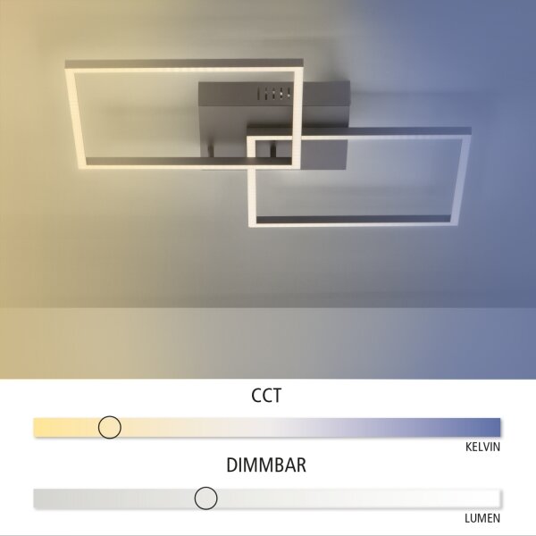 Leuchten Direkt 14141-18 - LED Lampă dimmabilă IVEN 2xLED/13,5W/230V + Telecomandă