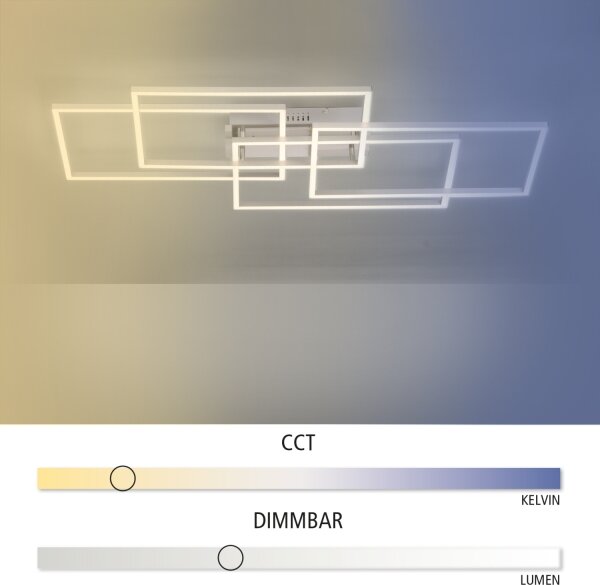 Leuchten Direkt 14151-55 - LED Lampă dimmabilă IVEN 4xLED/12W/230V + Telecomandă