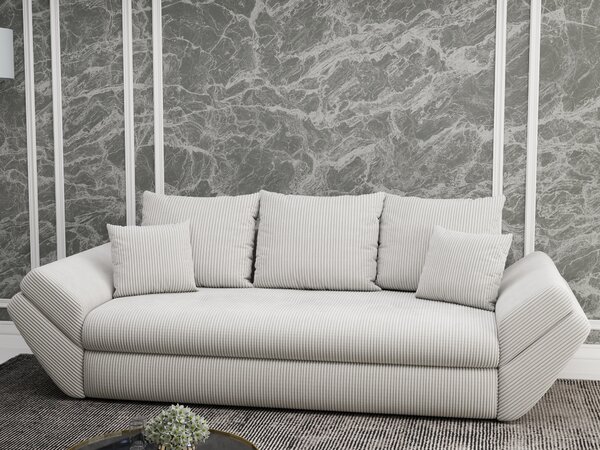 Canapea extensibilă dumonde cu ladă de depozitare Loana Zoom Cream 250x100 cm