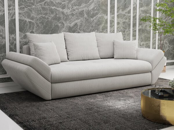 Canapea extensibilă dumonde cu ladă de depozitare Loana Zoom Cream 250x100 cm