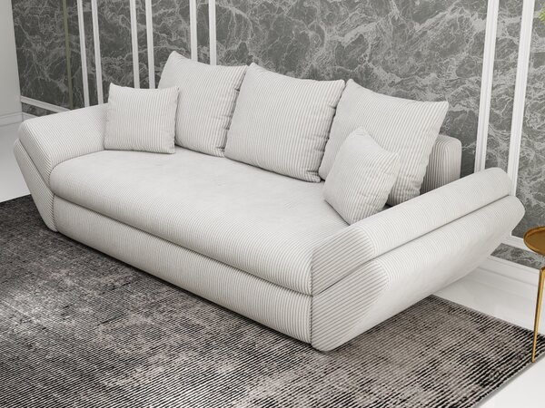 Canapea extensibilă dumonde cu ladă de depozitare Loana Zoom Cream 250x100 cm