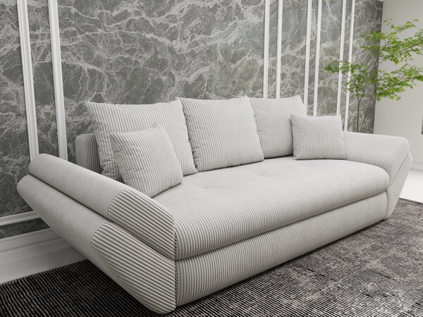 Canapea extensibilă dumonde cu ladă de depozitare Loana Zoom Cream 250x100 cm