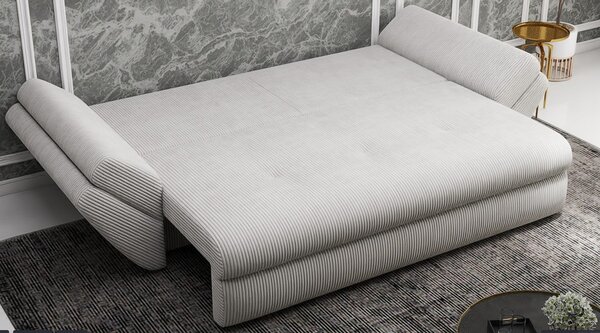 Canapea extensibilă dumonde cu ladă de depozitare Loana Zoom Cream 250x100 cm