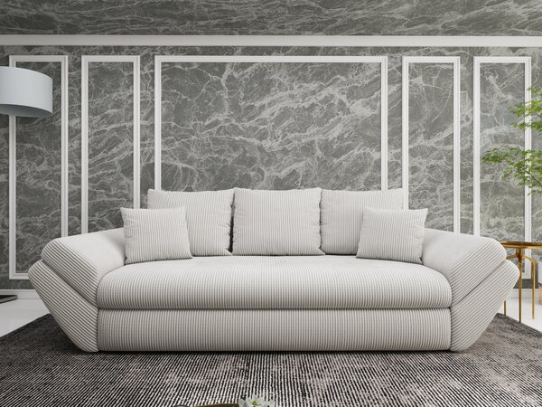 Canapea extensibilă dumonde cu ladă de depozitare Loana Zoom Cream 250x100 cm