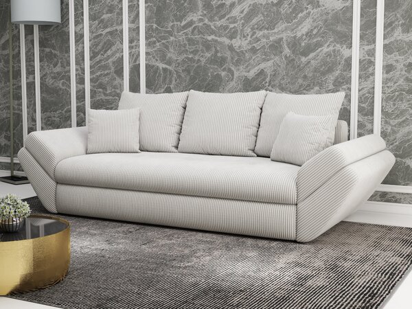Canapea extensibilă dumonde cu ladă de depozitare Loana Zoom Cream 250x100 cm