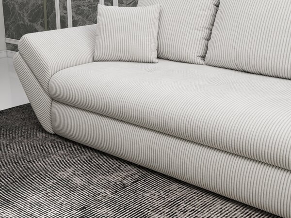 Canapea extensibilă dumonde cu ladă de depozitare Loana Zoom Cream 250x100 cm