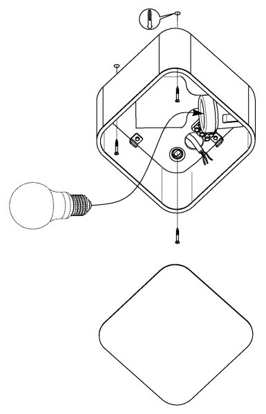 Eglo 99281 - Plafonieră GRIMASOLA 1xE27/28W/230V